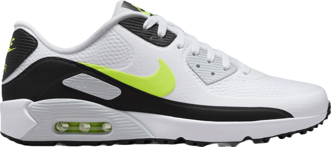 Nike Air Max 90 G Golf Shoes White/Hot Lime - Carl's Golfland
