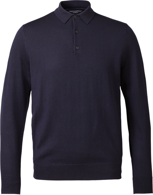 Men's Merino Wool Polo Sweater