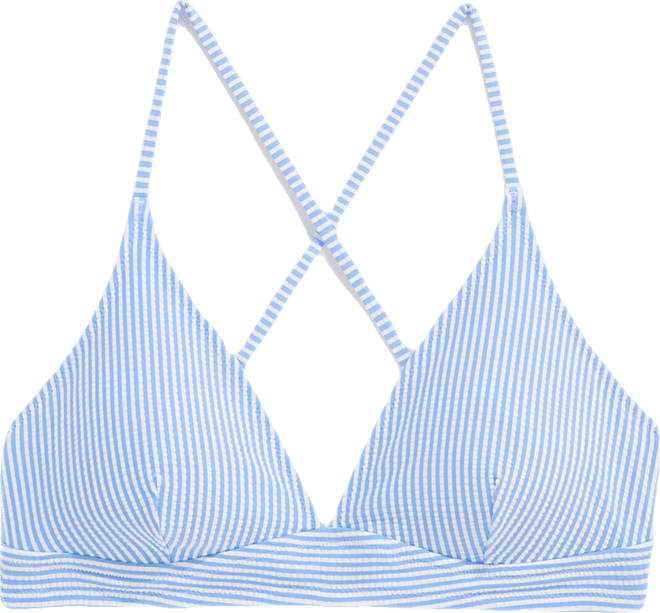 Sconset Seersucker Bikini Top