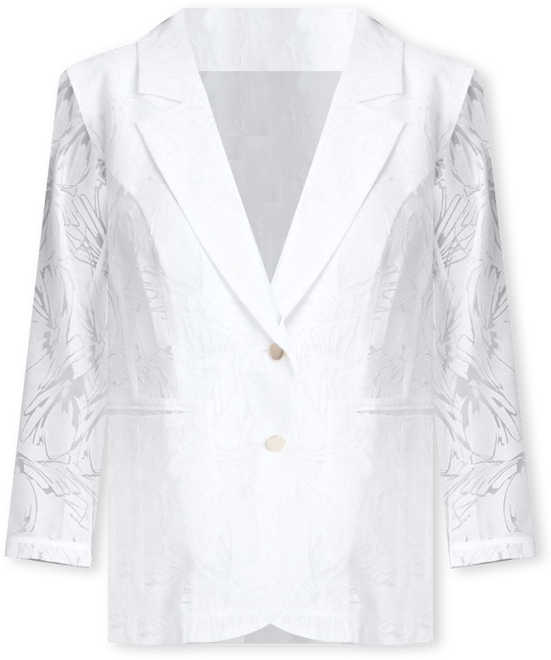 Women's Plus Size Burnout Blazer