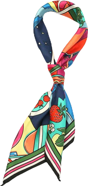 Women's Summer Scene Silk Square Scarf