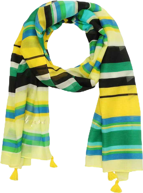 Women's Sunny Stripe Oblong Scarf