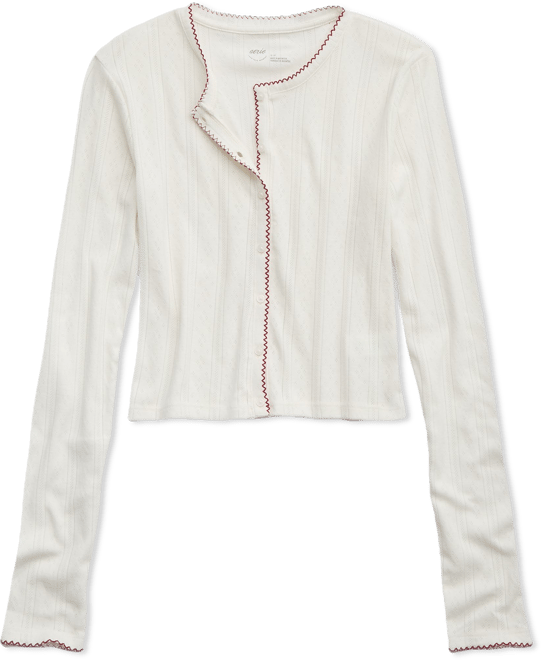 Aerie Off-Duty Pointelle Cardigan