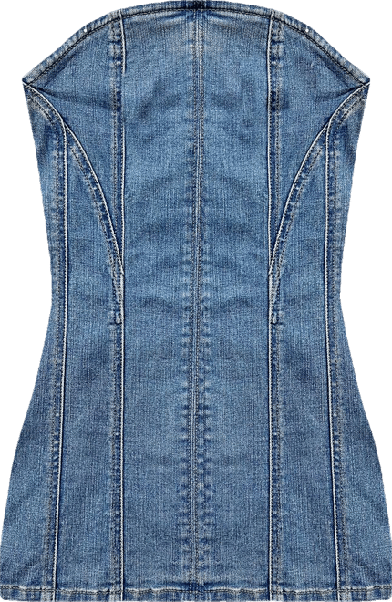 tween denim dress JUNIOR ROME STRAPLESS DENIM DRESS Midwash / LG