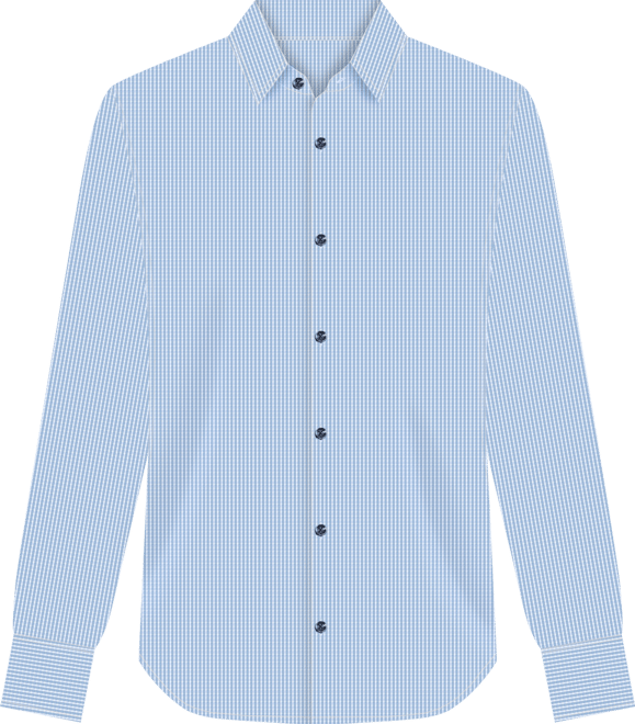 Men's Slim Fit Gingham 4-Way Stretch Performance Dress Shirt