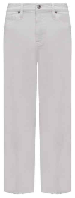 Women's High-Rise Classic Straight-Leg Raw-Hem Jeans