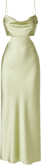 Women's Open Back Cut Out Midi Slip Dress