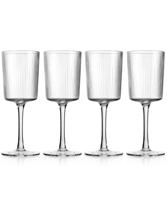 Sullivan Street Fluted White Wine Glasses, Set of 4