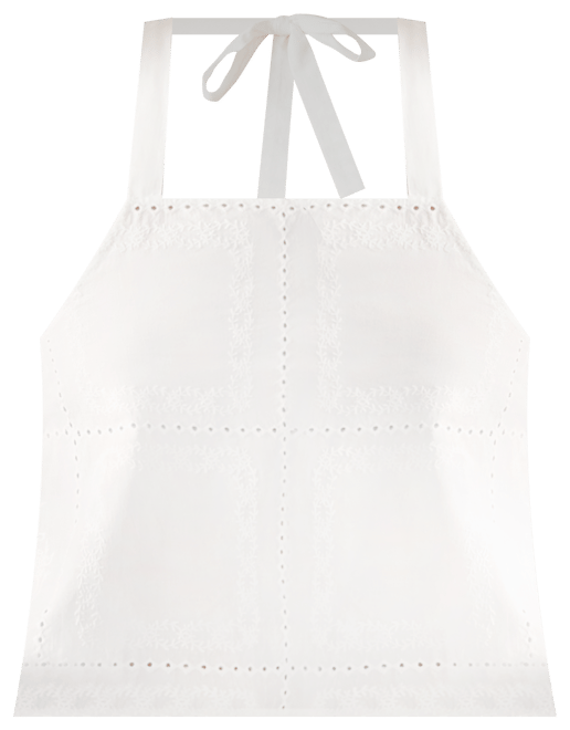 Steve Madden Women's Crissy Eyelet Patchwork Halter Top
