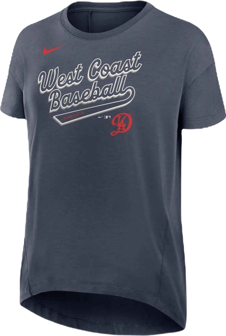 Women's Charcoal Los Angeles Dodgers 2025 City Connect Flowy Fashion Tri-Blend Performance T-Shirt