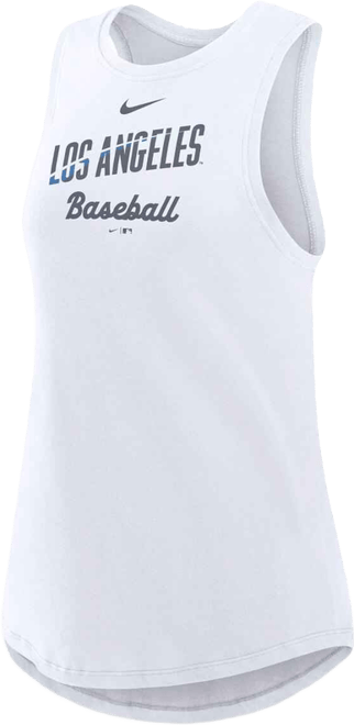 Women's White Los Angeles Dodgers City Connect Tricode High Neck Performance Tank Top