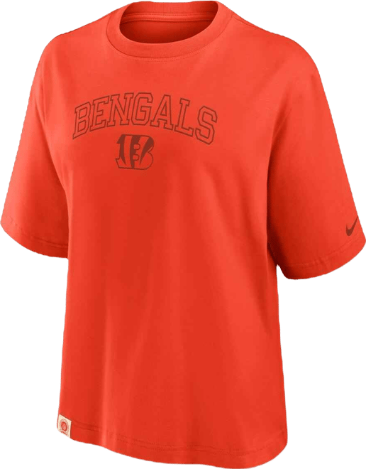 Women's Orange Cincinnati Bengals Arch Boxy T-Shirt