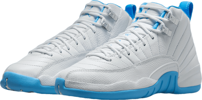 Air Jordan 12 Retro "White and University Blue" Big Kids' Shoes