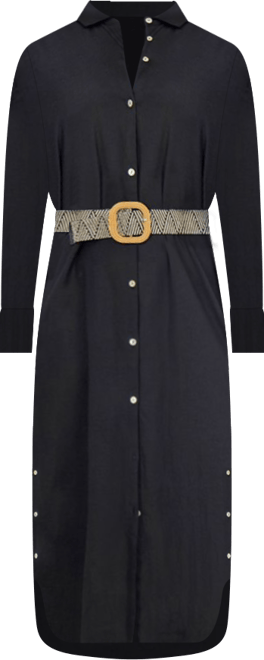 knee length dresses for ladies Coastal Linen Shirt Dress main image 1