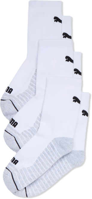 PUMA Big Half-Terry Low Crew Socks (3 Pairs), Kids