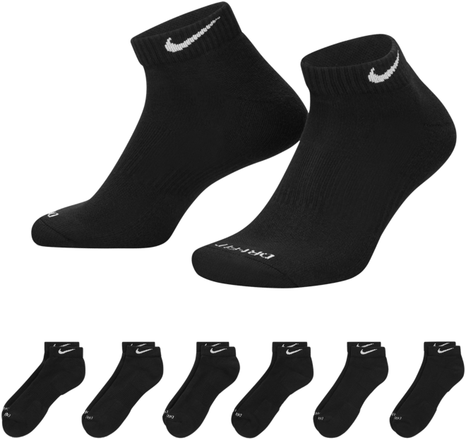 Nike Everyday Plus Cushioned Calcetines de entrenamiento bajos (6 pares)