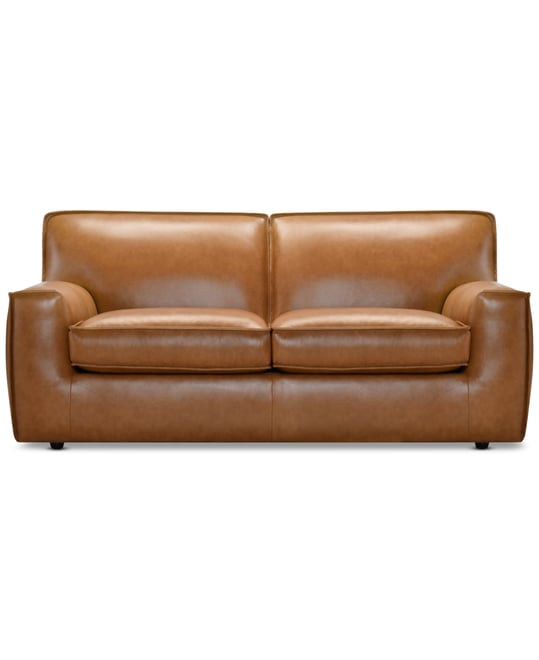 Glympton 73" Leather Loveseat, Exclusively at Macy's