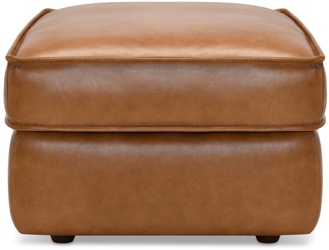 Glympton 26" Leather Ottoman, Exclusively at Macy's