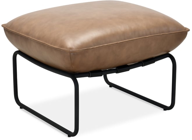 Briannie Leather Ottoman, Exclusively at Macy's