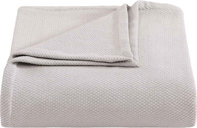 Pique Solid Cotton Blanket, King
