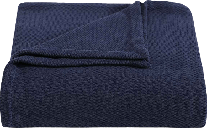 Pique Solid Cotton Blanket, Twin