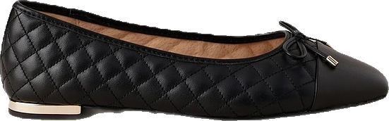 Ballet Flat in Black Leather