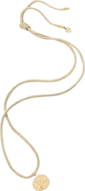 Gold Lurex Cord Necklace with Cosmic Cowgirl Charm