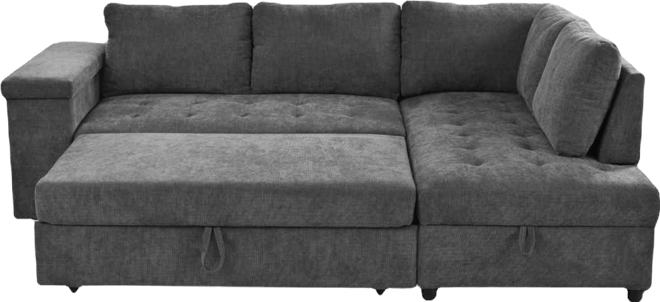 Streamdale Mirod L-Shaped Sectional Sofa with Pull-Out Bed & Storage