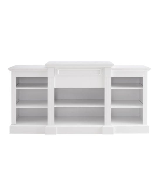Streamdale Media Console Table with Large Storage Cabinet, Modern Tv Media Entertaionment Stand, White, 65.75"W17"D32.48"H