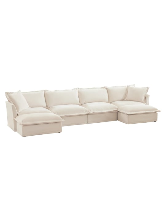 Streamdale Slipcovered U-Shape Sectional Sofa Wide, Deep, & Cozy