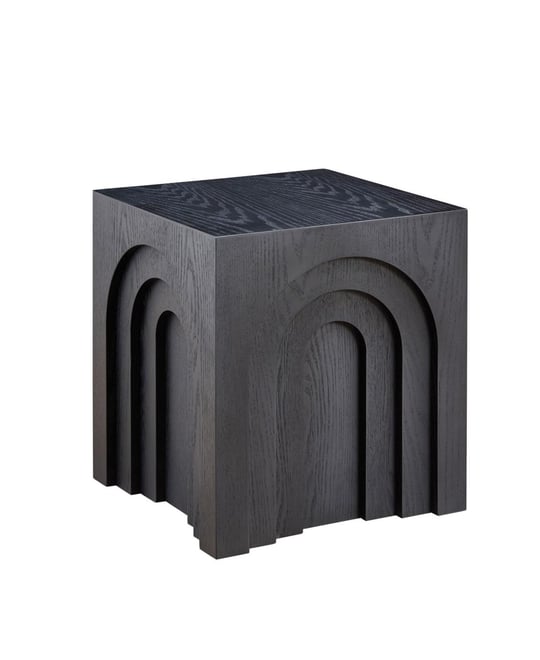 Streamdale 15.74" Square Side Table Small Coffee Table Accent Table Bedside Table for Living Room Bedroom,Black