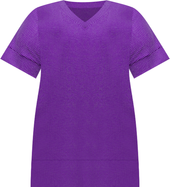 Plus Size V-Neck Loose Fit Short Sleeve Pocket T Shirt Dress