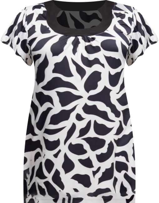 Plus Size Short Sleeve Scoop Neck Mini Dress