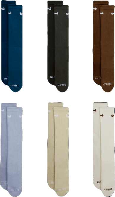 Nike Everyday Plus Cushioned Crew Antrenman Çorapları (6 Çift)