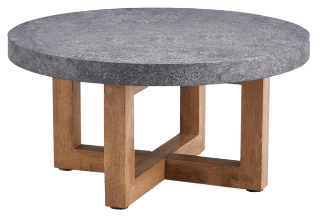 Streamdale Modern Gray Textured Mdf Coffee Table, 31.4" Round