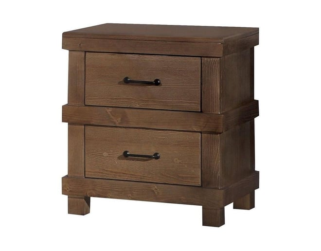 Two Drawer Metal Nightstand – Durable and Elegant Bedroom Storage Piece