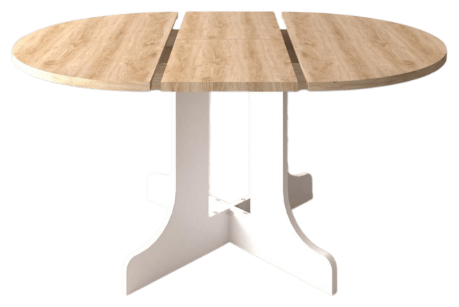 Streamdale Farmhouse Expandable Dining Table, 59", White