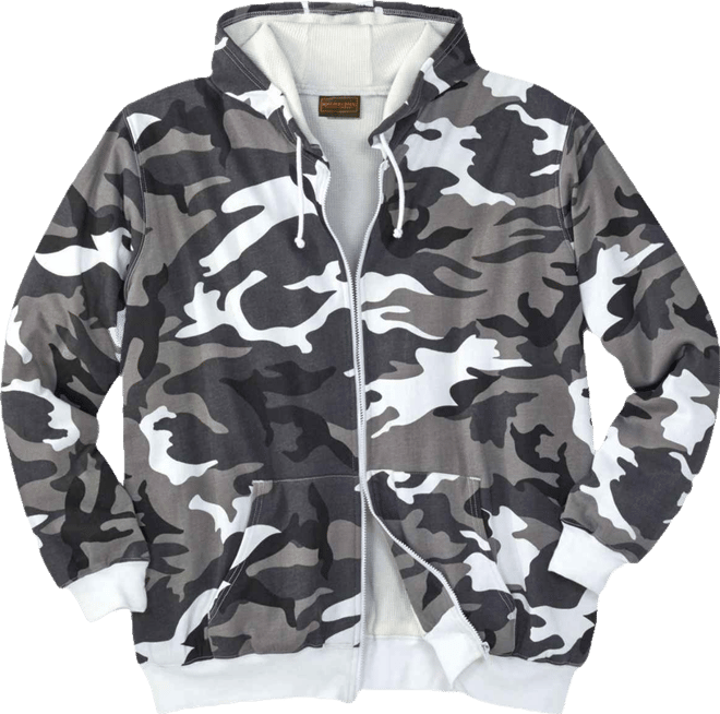 Big & Tall by KingSize Full-Zip Thermal Hoodie