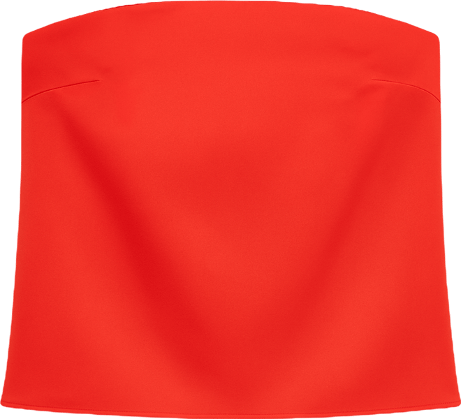 Women's Plus Size Column Satin Tube Top