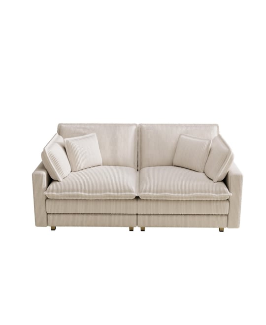 Streamdale Modular Sectional Sofa with Deep Seat Comfort for Living Room (4 Pillows)