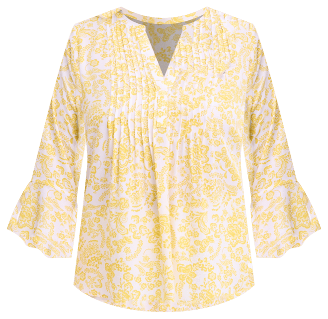 売れ筋商品|||スタイルアンドコー カットソー トップス レディース Petite Paisley Bloom Pintucked Top, Exclusively at Macy's Paisley White Style & Co Petite Paisley Bloom Pintucked Top, Exclusively