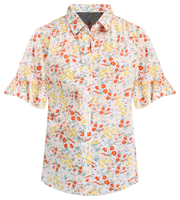 売れ筋商品|||スタイルアンドコー カットソー トップス レディース Petite Madison Ditsy Shine Camp Shirt, Exclusively at Macy's Mad Ditsy White Style & Co Petite Madison Ditsy Shine Camp Shirt