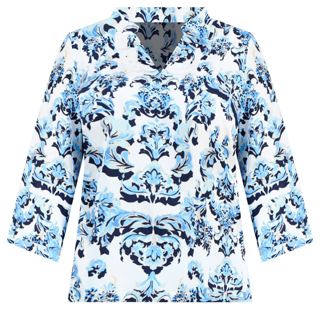 売れ筋商品|||ジェイエムコレクション カットソー トップス レディース Plus Size Printed Jacquard Blouse, Exclusively at Macy's Mantauk Blue Combo JM Collection Plus Size Printed Jacquard Blouse, Exclusively