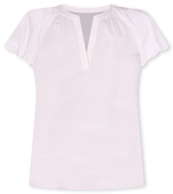 Blooming Jelly Womens Puff Sleeve Summer Tops Chiffon Short