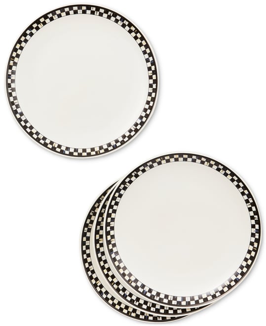 Courtly Check Everyday Lunch Plates, Set of 4