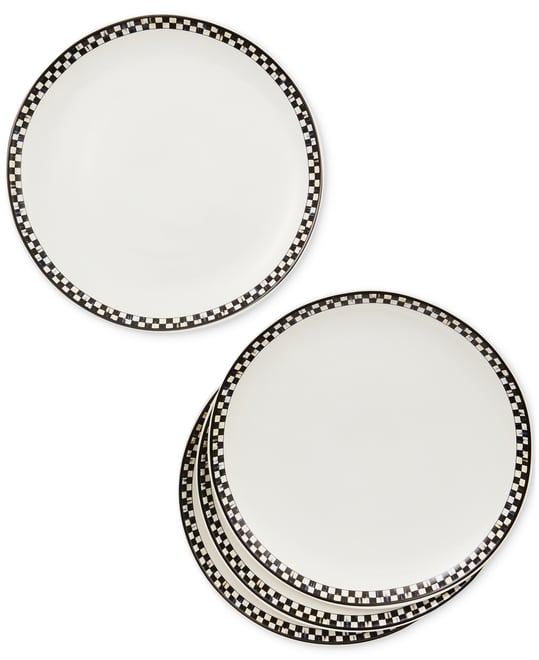 Courtly Check Everyday Dinner Plates, Set of 4