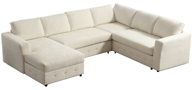 Streamdale 110" Oversized Modular Sectional Sofa, Chaise & Storage