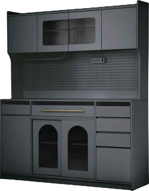 Streamdale 63" Buffet with Hutch, Coffee Bar, Drawers, Shelves, Outlet