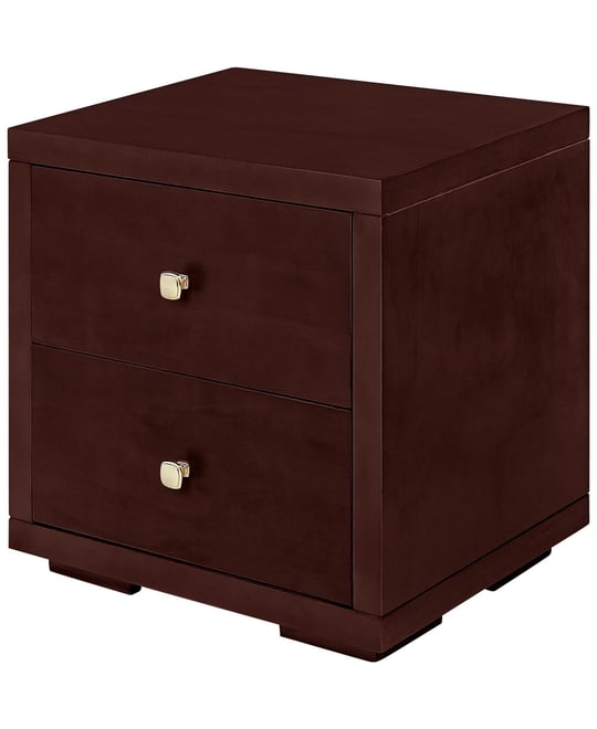 Wooden 2-Drawer Nightstand – Solid and Composite Wood Construction