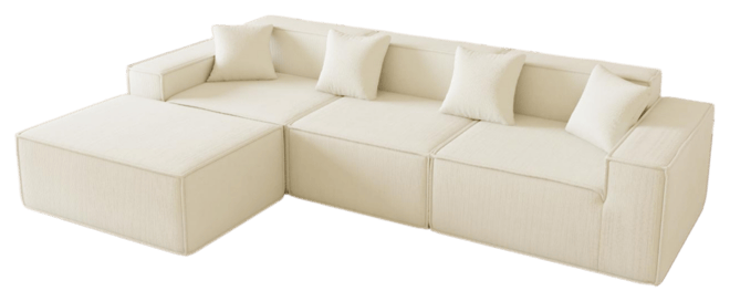 Streamdale Modern L-Shaped Sectional Sofa with Reversible Chaise